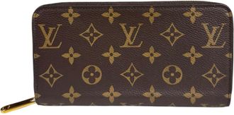 Louis Vuitton Brown Fuchsia Monogram Canvas Long Wallet (Bi-Fold) (Pre-Owned)