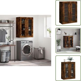 vidaXL The Living Store Mobile a Parete Rovere Fumo 69,5x34x90 cm - Mobile a parete