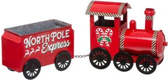 F&eacute;&eacute;ric Lights & Christmas Modelo Grande De Tren Met&aacute;lico Rojo L 66 Cm - Atmosphera Cr&eacute;ateur DInt&eacute;rieur
