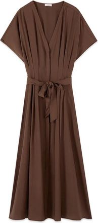 Oltre Maxi Kleedjes - Dames - Casual kleedjes - Bruin - M - Kleedjes