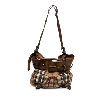 Burberry Pre-owned Burberry House Check Canvas and Calfskin Bromley Satchel Ladies EL2L8J89T4G14HNC
