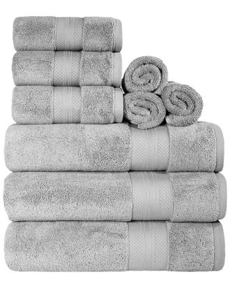 Superior Turkish Cotton Highly Absorbent Solid 9Pc Ultra-Plush Towel Set