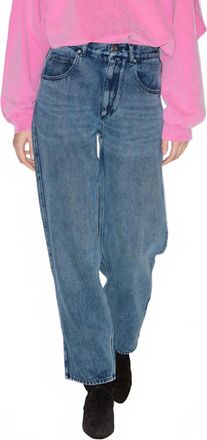 Isabel Marant Jenny Medium-Rise Pant In Light Blue