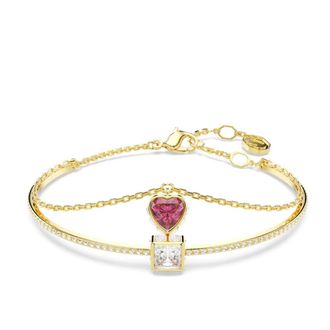 Swarovski Damesarmband Rood Zirkonia Goudlegering Laag Chroma 5683835 - Dames - Armbanden - Geel - ONE Size - Accessoires