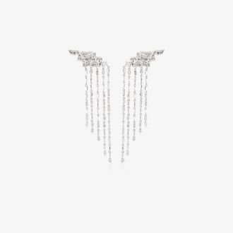 Suzanne Kalan 18K White Gold Fireworks Diamond Drop Earrings - Womens - 18kt White Gold/White Diamond