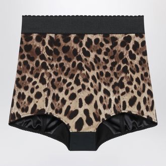 Dolce & Gabbana Pantaloncini leopardati in poliammide multicolore