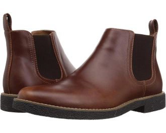 Deer Stags Rockland Boots Mens Dark Brown Faux Leather Chelsea ZAP2338