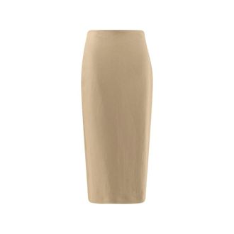 Max Mara Back Slit Midi Skirt