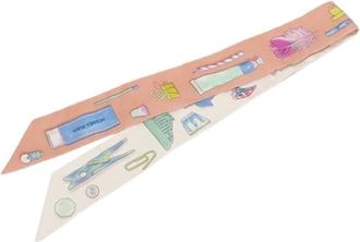 Herm&egrave;s Pre-owned Scarves, female, Pink, Size: ONE SIZE Pre-owned Silk Scarf