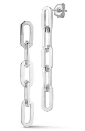 Chloe and Madison 5-Link Chain Drop Earrings in Silver at Nordstrom Rack