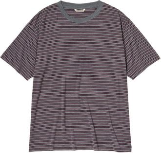 Auralee Camiseta de lana a rayas Auralee