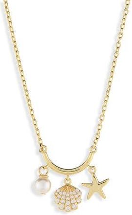Argento Vivo Seashell Charm Necklace in Gold at Nordstrom Rack