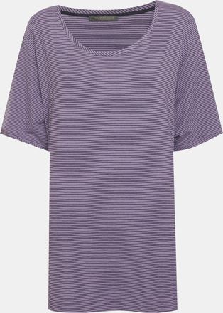 Marina Rinaldi Purple Striped Jersey Top