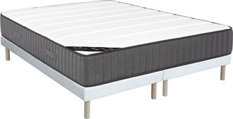 Vente-Unique Conjunto de somier + Colch&oacute;n de 180 x 200 cm h&iacute;brido muelles ensacados 7 zonas y espuma de alta resiliencia de 26 cm de grosor - AUDACE de PALACIO
