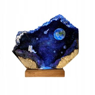 OEM L&aacute;mpara De Noche De Cohete Espacial Para Ni&ntilde;os, De Madera Y Resina Epoxi, Regalo