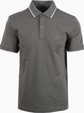 HUGO BOSS Mens Boss Orange PASSERTIP POLO OPEN GREY - Size: 40