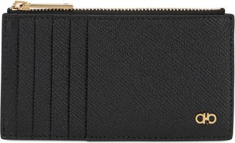 Ferragamo Micro Gancio Card Holder - Heren - Portefeuilles - Zwart - ONE Size - Leer - Accessoires