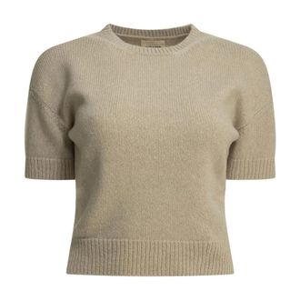 Khaite Maglia a maniche corte in maglia - - Knitwear - Donna - Beige - M