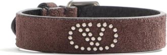 Valentino Garavani Vlogo-signature bracelet - men - Artificial Suede/Metal - One Size - Brown