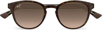 Maui Jim Occhiali da sole tondi tartarugati Hiehie - Marrone