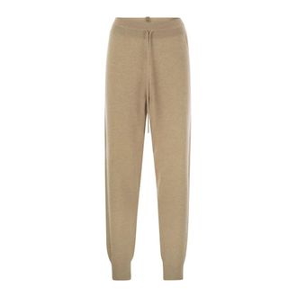 Fabiana Filippi Sweatpants, female, Beige, Size: S Cashmere Blend Lounge Pants