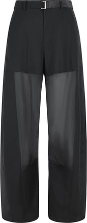 sacai Schwarze Wollhose von Sacai