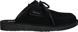 Clarks Desert Nomad Mule - Heren - Slip ons - Zwart - 41 EU - Leer - Schoenen