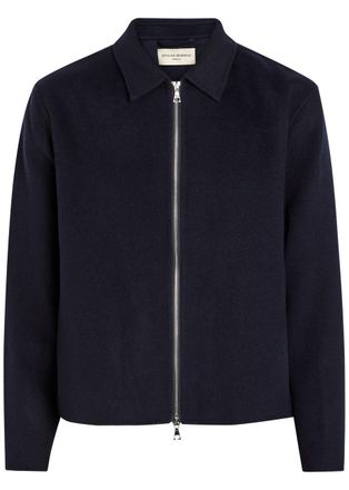 Officine G&eacute;n&eacute;rale Mazir Wool Bomber Jacket - Navy - XL