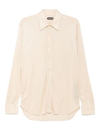 Tom Ford sheer silk shirt - Neutrals