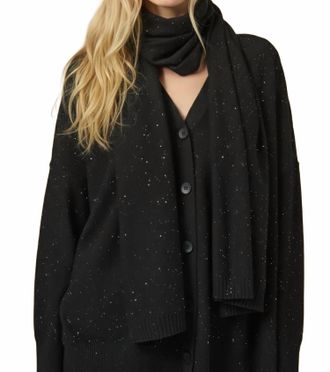 Joseph Ribkoff Womens Sequined Knit Scarf In Black