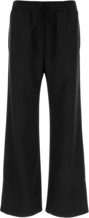 Valentino Garavani Nylon Broek Met VLogo Patch - Heren - Sweatpants - Zwart - L - Nylon - Broeken