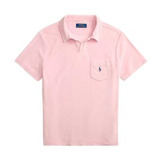 Polo Ralph Lauren Polo Shirts, male, Pink, Size: XL Terry Pocket Polo