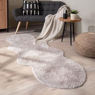 Paco Home Fellteppich &raquo;Pelt 640&laquo;, fellf&ouml;rmig, Kunstfell, Uni Farben, sehr weicher Flor