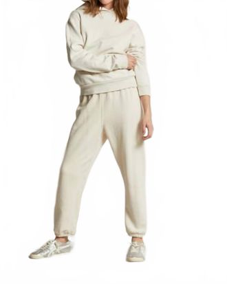 perfectwhitetee Stevie Fleece Easy Sweatpants In Sugar