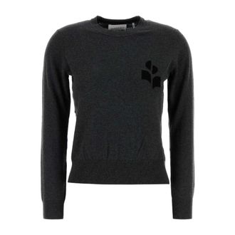 Isabel Marant Round-neck Knitwear, female, Gray, Size: 2XS Lanta Sweater