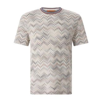 Missoni Round-neck Knitwear, male, Multicolor, Size: 2XL Round-neck Knitwear
