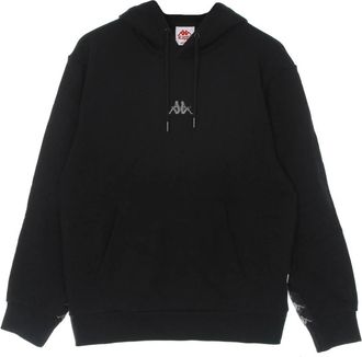 Kappa Zwarte Hoodie met Crest - Heren - Hoodies - Zwart - XS - Katoen - Hoodies & sweatvesten
