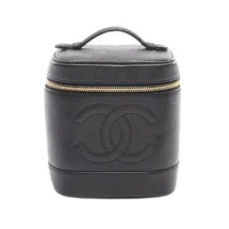 Chanel Pre-owned Coco Mark Grained Calf Handbag - Dames - Pre-owned - Zwart - Maat: ONE Size Leer