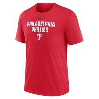 Nike Philadelphia Phillies Stacked Nike Mens MLB T-Shirt in Red | NJFDEX48PP-NKP