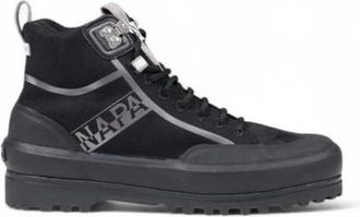 Superga Zwarte High Top Stoffen Sneaker Vrouwen - Dames - Sneakers - Zwart - 36 EU - Schoenen