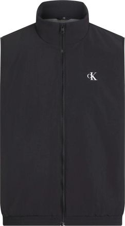 Calvin Klein Zwarte Ge&iuml;soleerde Lichtgewicht Gilet - Heren - Bodywarmers - Zwart - M - Leer - Jassen