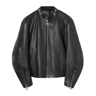 Gucci Leren jas met Horsebit - Heren - Leren en Su&egrave;de Jassen - Zwart - L - Leer - Jassen