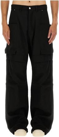 Rick Owens Wide-Leg Cargo Broek - Heren - Wijde Broeken - Zwart - W32 - Broeken