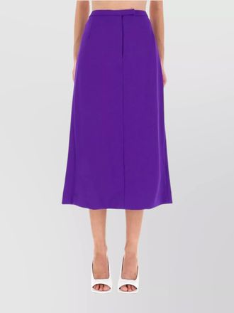 Dries Van Noten wool high-rise midi skirt