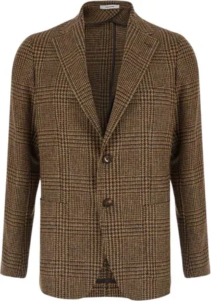Tagliatore Brown Notched Lapel Blazer