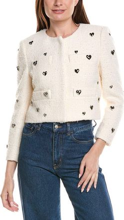 Milly Milly Pheobe Heart Applique Wool-Blend Jacket