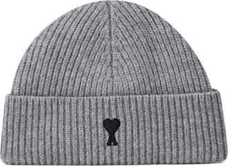 Ami Gorro de punto acanalado - Accessories - Hombre - Gris - ONE SIZE