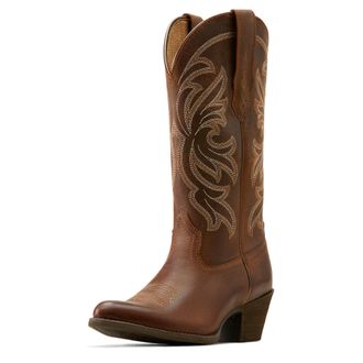 Ariat Womens Heritage J Toe StretchFit Western Boots in Sassy Brown, B Medium Width, Size 4.5, by Ariat