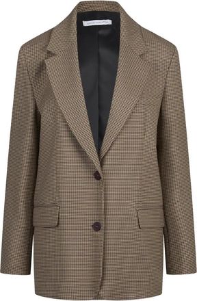 Mar De Margaritas Pied-de-poule Single-Breasted Blazer - Dames - Blazers - Bruin - M - Polyester - Jassen