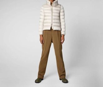 Save The Duck Elsie Puffer Jacket In Rainy Beige